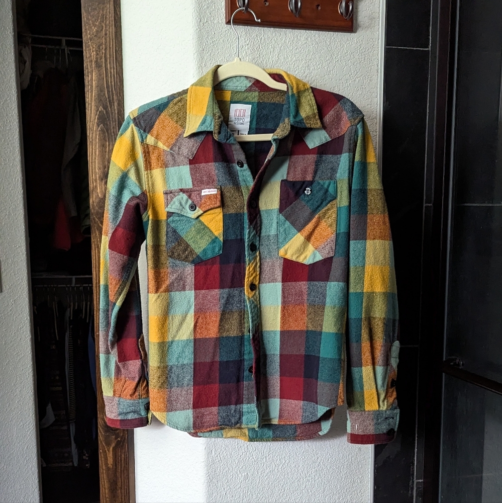 Topo Designs Men's Heavyweight Cotton Button Up Small